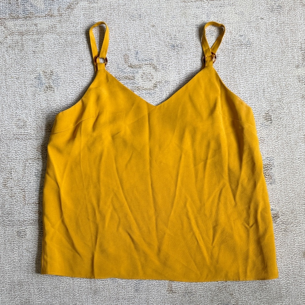 Topshop Mustard Yellow V-Neck Camisole